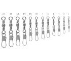 AQUA MARINE - Brass Barrel Swivel With Interlock Snap Nickel Plated